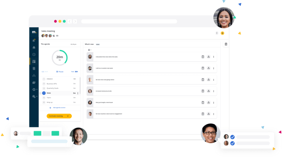 Run action-driven meetings - meetings.io